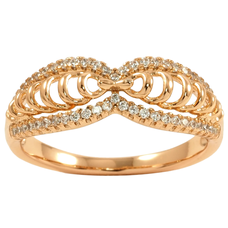 Кольцо Xuping Позолота 18K Декоративный узор с цирконием фото №14