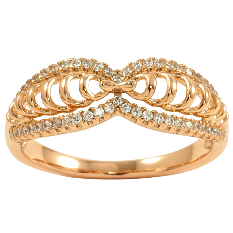 Кольцо Xuping Позолота 18K Декоративный узор с цирконием фото №1