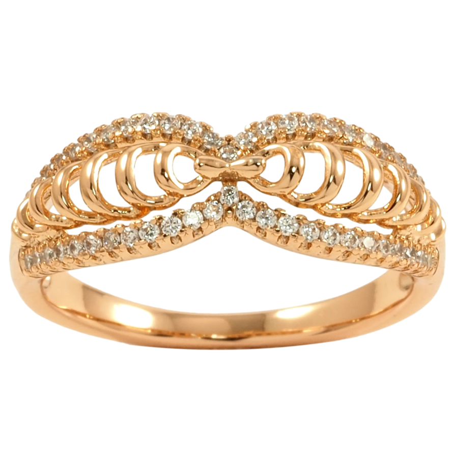 Кольцо Xuping Позолота 18K Декоративный узор с цирконием фото №1