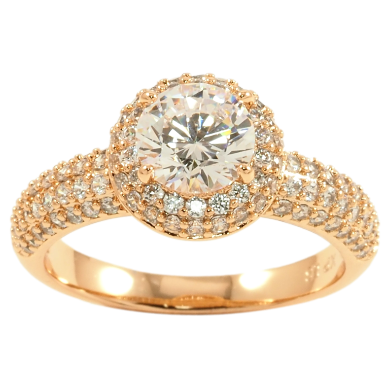 Кольцо Xuping Позолота 18K Инкрустация цирконием фото №3