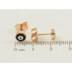 Серьги Xuping Позолота 18K пусеты Оберег черный Глаз Фатимы ø 6мм фото №2