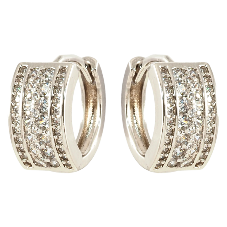 Сережки Xuping Родій колечка Інкрустація цирконієм фото №1