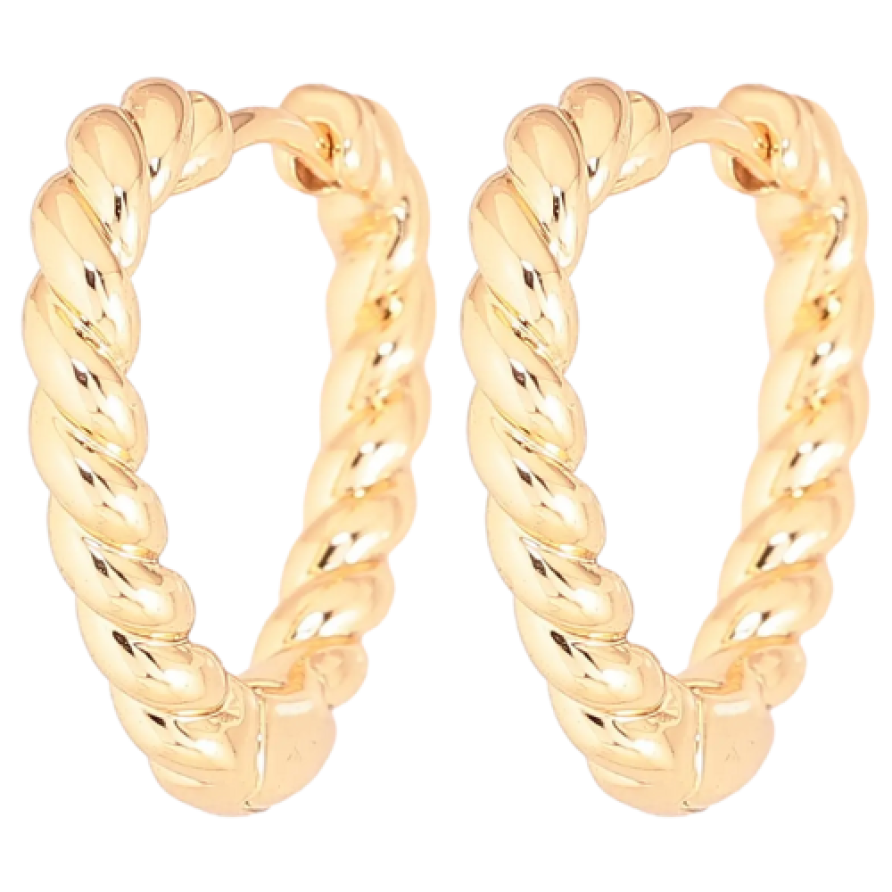 Серьги Xuping Позолота 18K колечки Узор косичка фото №1