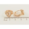Серьги Xuping Позолота 18K колечки Инкрустация цирконием фото №2