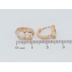 Серьги Xuping Позолота 18K колечки Замочки с сердечками фото №2