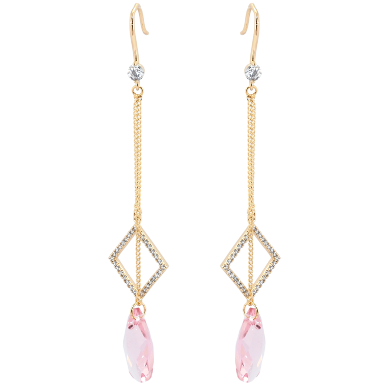 Сережки Xuping колір 18K з кристалами Swarovski французький замок Підвіски з кристалом Rose фото №1