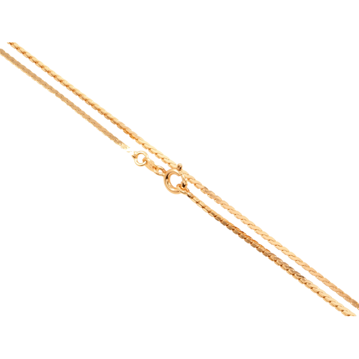 Ланцюжок Xuping Позолота 18K Плетіння Серпантин перекручений довжина 45см х 1мм фото №10