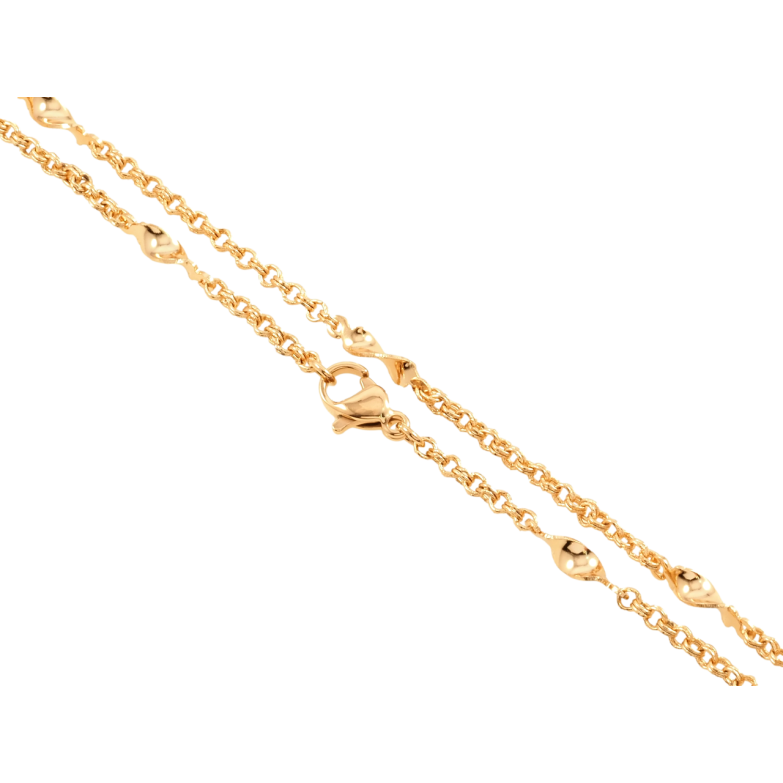 Цепочка Xuping Позолота 18K Плетение Фантазийное длина 45см х 2мм фото №1