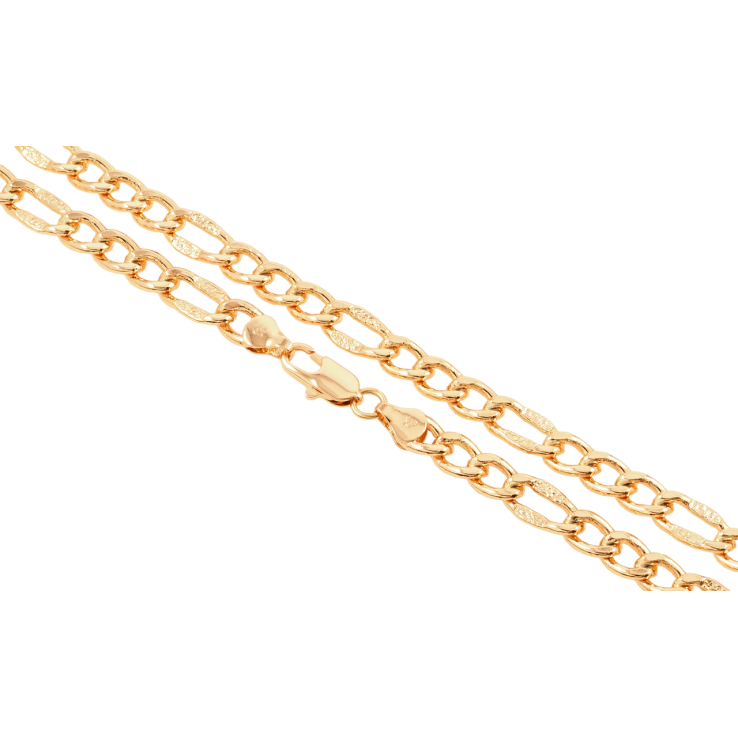 Ланцюжок Xuping Позолота 18K Плетіння Фігаро з візерунком довжина 49см х 6-7мм фото №14