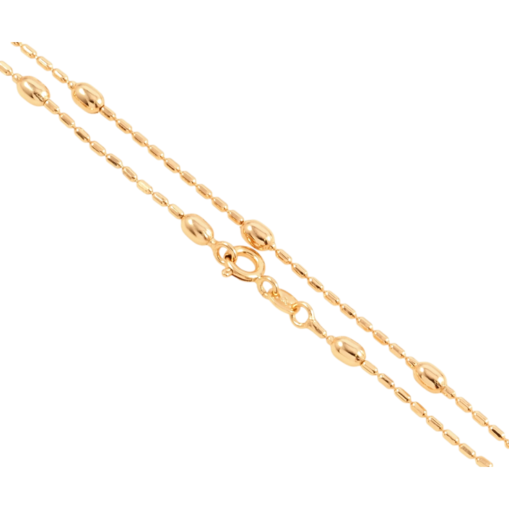 Ланцюжок Xuping Позолота 18K Плетіння Перлина з намистинами довжина 45см х 1мм фото №13