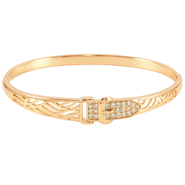 Браслет Xuping Позолота 18K Ремешок с цирконием ø 6см фото №9