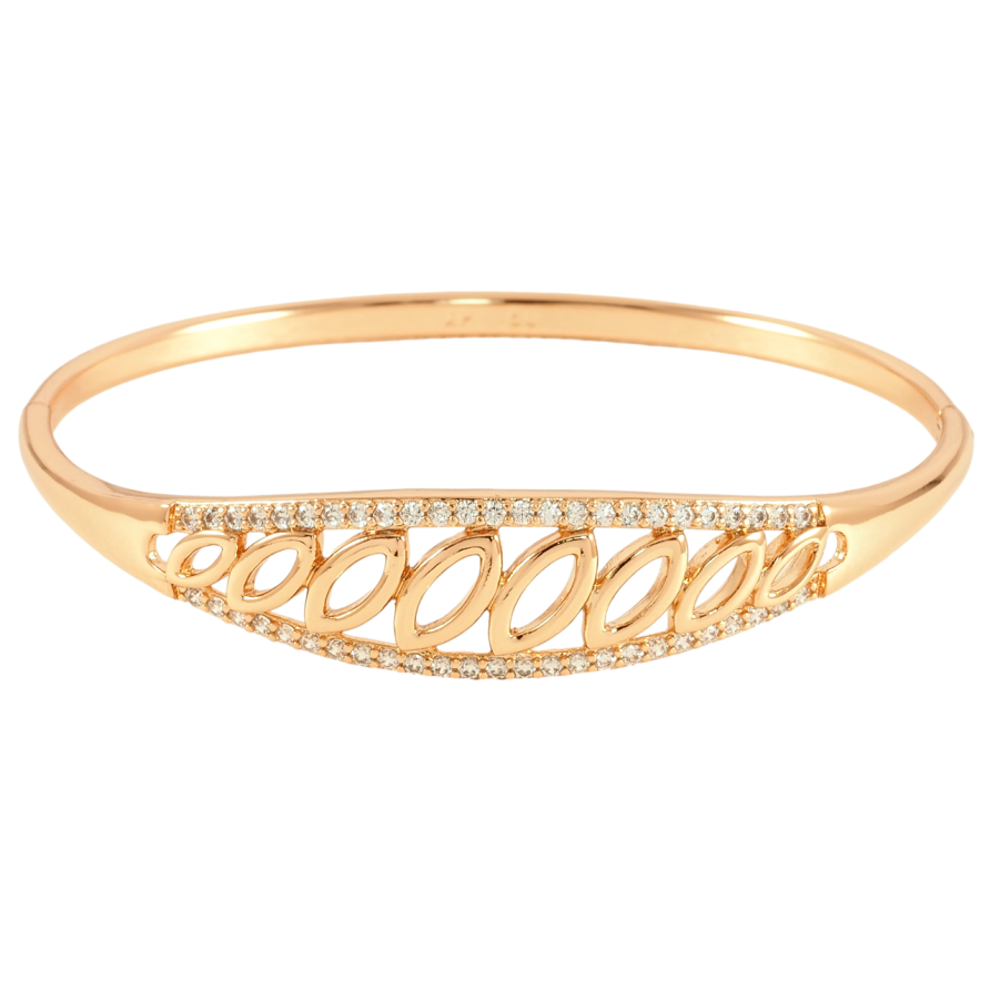 Браслет Xuping Позолота 18K Декоративный узор с цирконием ø 6см фото №1