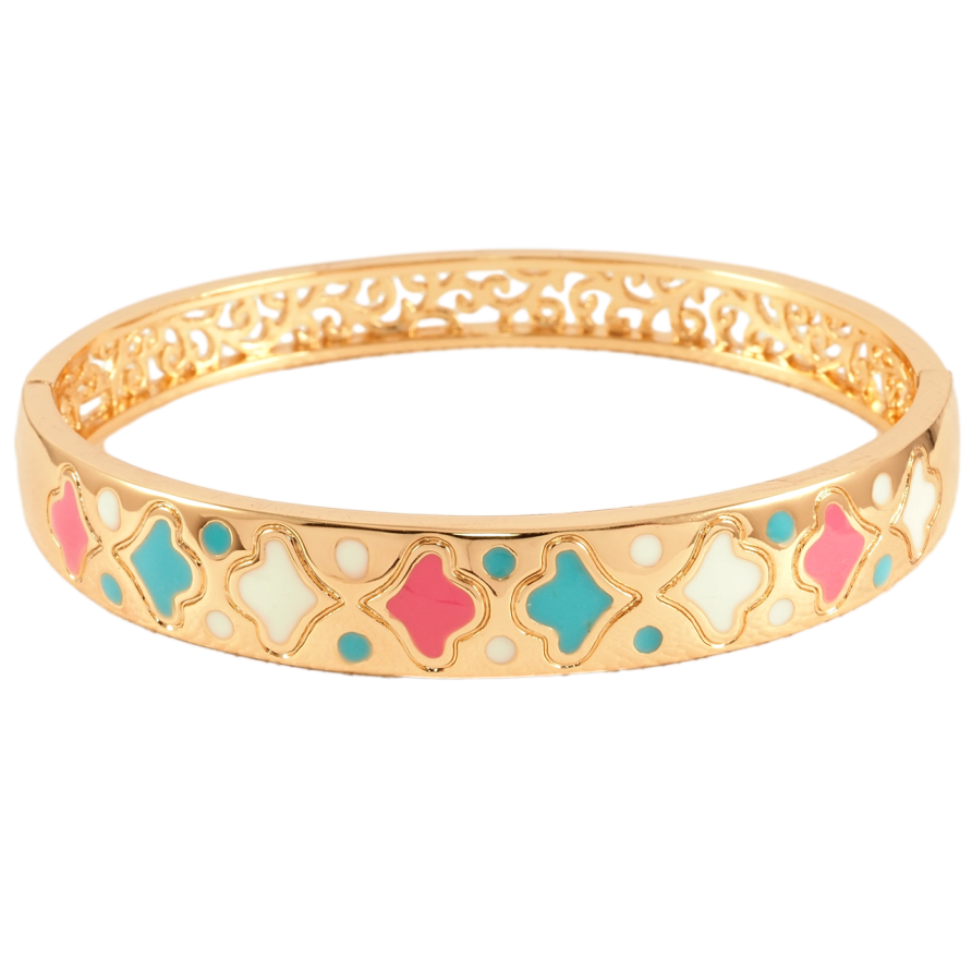 Браслет Xuping Позолота 18K Узор цветной эмалью ø 6см фото №1