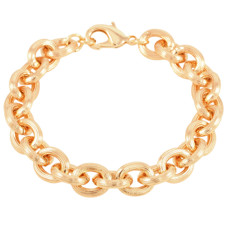 Браслет Xuping Позолота 18K Цепочка Якорная размер 21.5см х 11мм фото №18