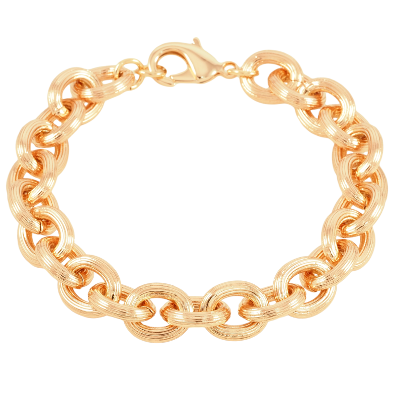 Браслет Xuping Позолота 18K Ланцюжок Якірний розмір 21.5см х 11мм фото №1