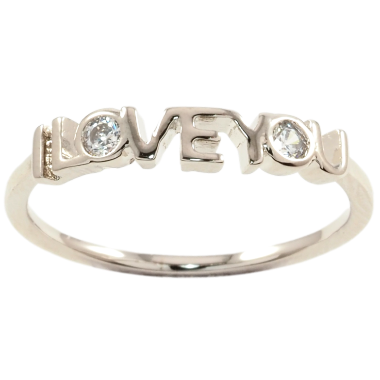 Кольцо Xuping Родий I Love You фото №1