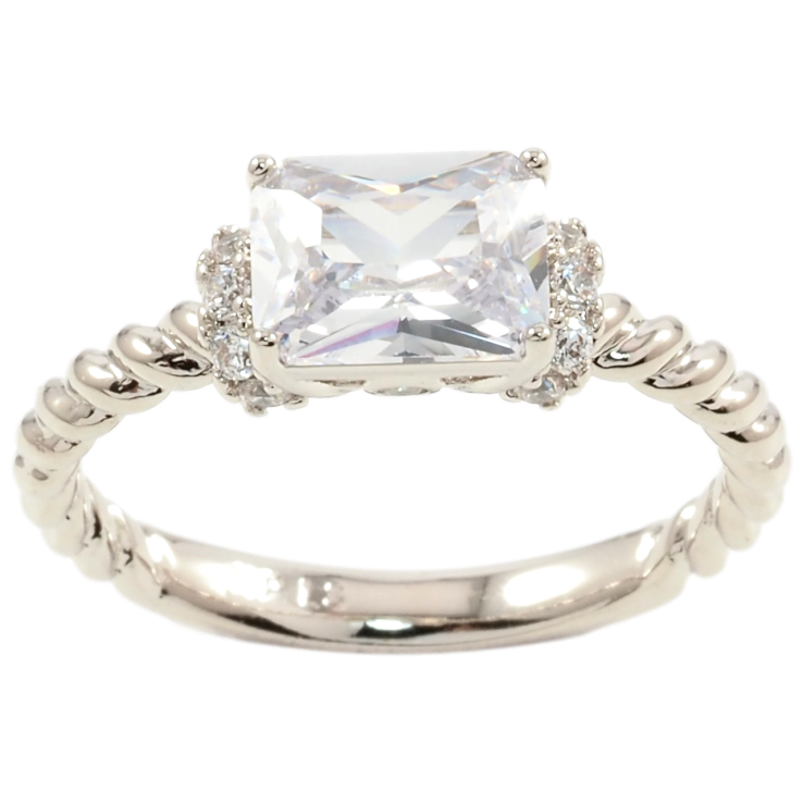 Каблучка Xuping Родій Кристальний блиск фото №6 Каблучка Xuping Родій Кристальний блиск фото №6