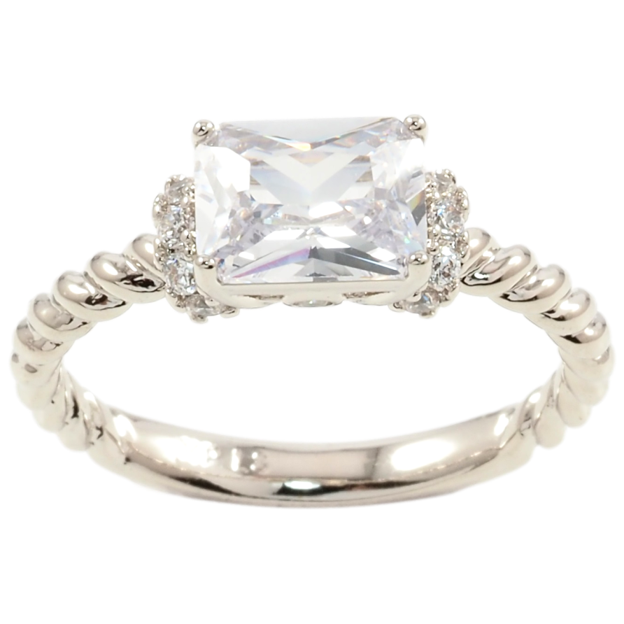 Каблучка Xuping Родій Кристальний блиск фото №1