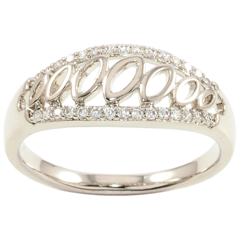 Каблучка Xuping Родій Декоративний візерунок із цирконієм фото №1