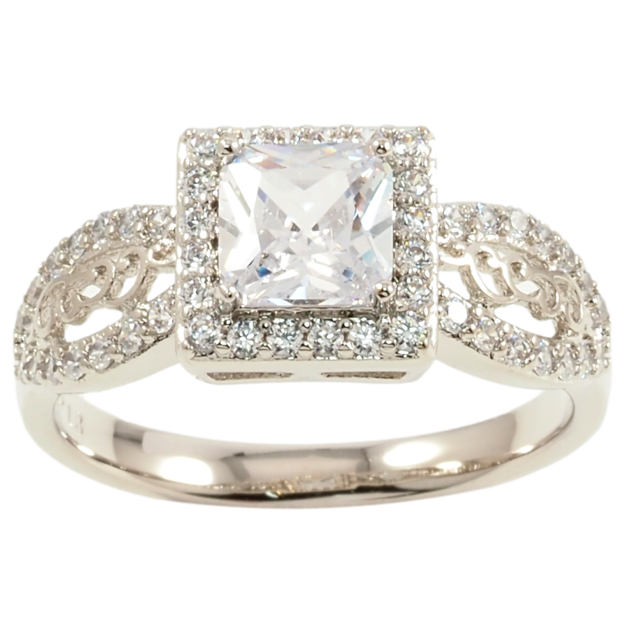 Каблучка Xuping Родій Візерунок з інкрустацією цирконієм фото №1