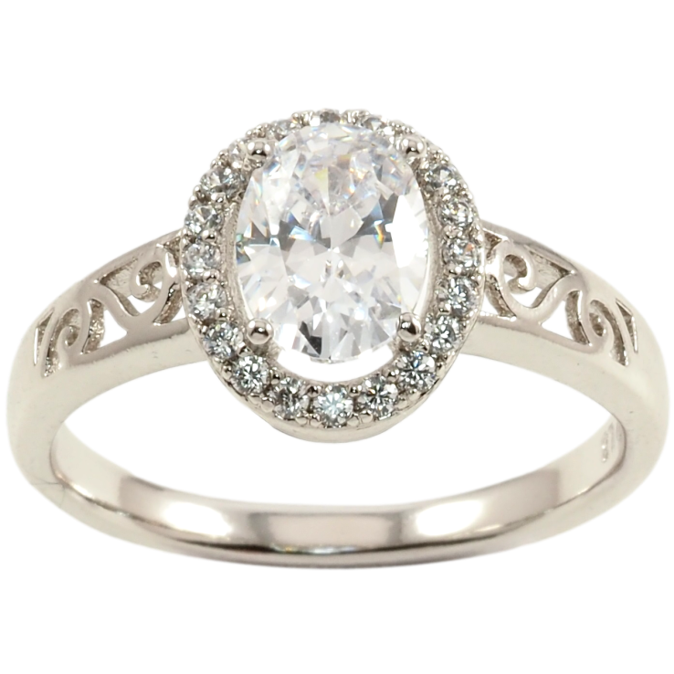 Каблучка Xuping Родій Фіаніт в обрамленні цирконію фото №18 Каблучка Xuping Родій Фіаніт в обрамленні цирконію фото №18