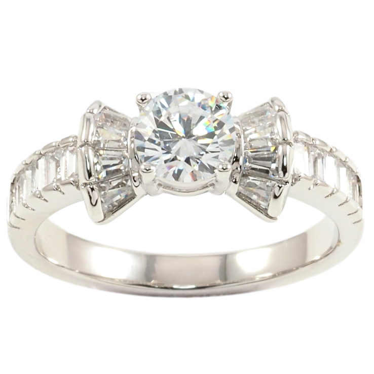 Каблучка Xuping Родій Кришталевий бант фото №13 Каблучка Xuping Родій Кришталевий бант фото №13