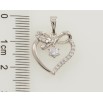 Кулон Xuping Родій Сердечко з бантом і цирконієм для ланцюжка до 5мм фото №2