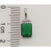 Кулон Xuping Родій Зелений фіаніт для ланцюжка до 3мм фото №2