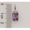 Кулон Xuping Родий Сиреневый фианит для цепочки до 3мм фото №2