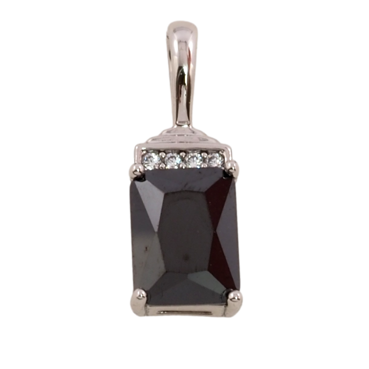 Кулон Xuping Родій Чорний фіаніт для ланцюжка до 3мм фото №19