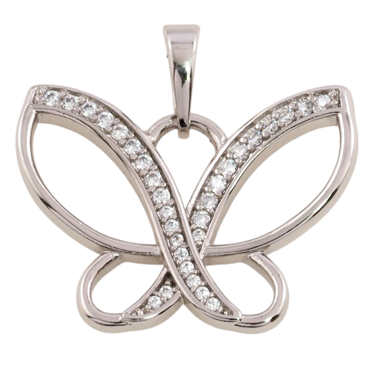 Кулон Xuping Родій Метелик з цирконієм для ланцюжка до 6мм фото №18