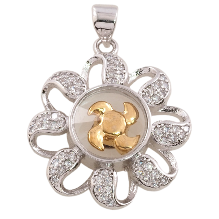 Кулон Xuping Позолота 14К + Родій Квіточка з пропелером для ланцюжка до 3мм фото №16