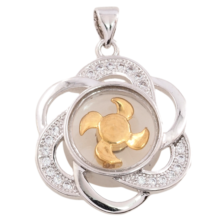 Кулон Xuping Позолота 14К + Родій Квіточка з пропелером для ланцюжка до 3мм фото №15