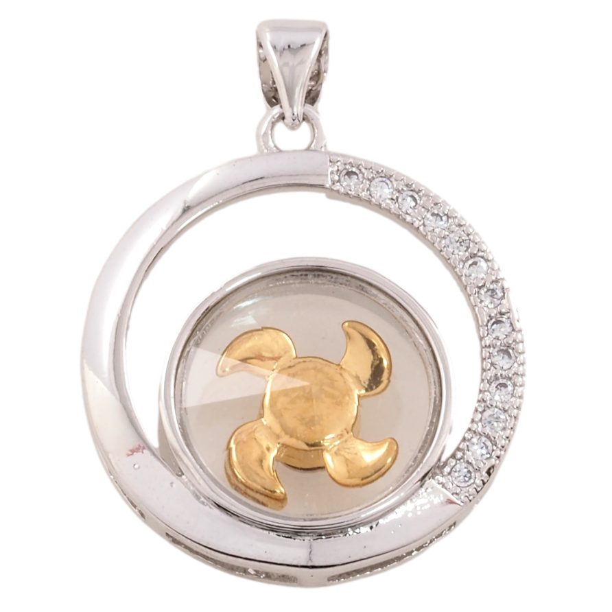 Кулон Xuping Позолота 14К + Родій Коло з пропелером для ланцюжка до 3мм фото №1