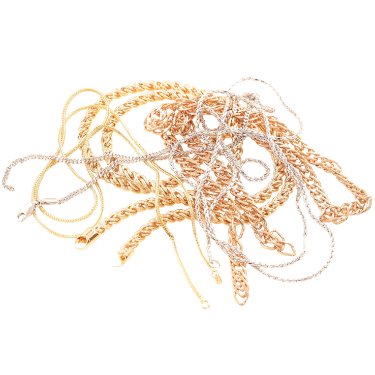 Ланцюжки Позолота 18K та Родій. БІЖУТЕРНИЙ ЛОМ ціна за 50 г. ДИВІТЬСЯ ОПИС! фото №10