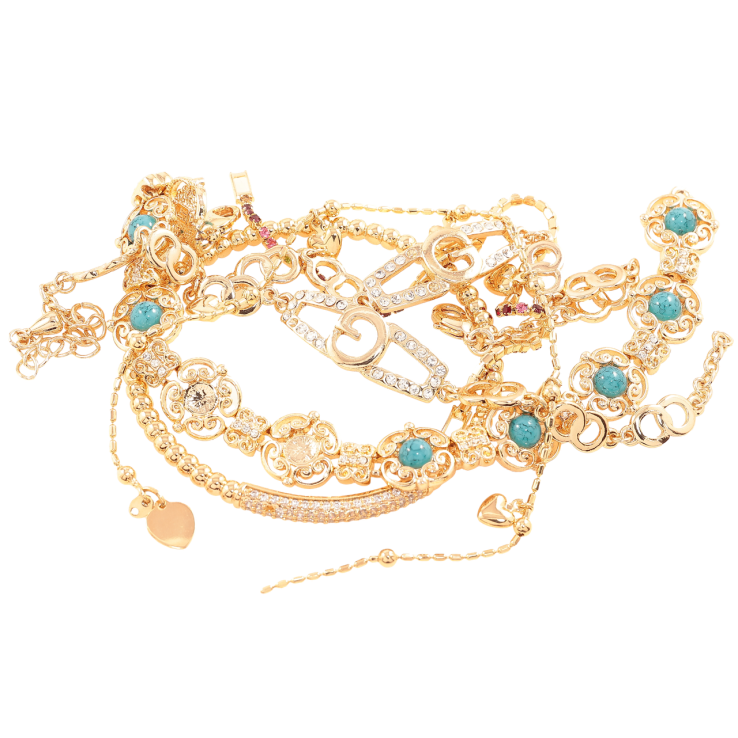 Браслети Позолота 18K та Родій. БІЖУТЕРНИЙ ЛОМ ціна за 50 г. ДИВІТЬСЯ ОПИС! фото №11