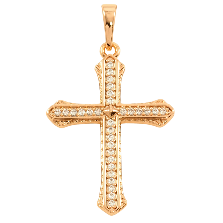Кулон Xuping Позолота 18K Крест с инкрустацией цирконием для цепочки до 6мм фото №16 Кулон Xuping Позолота 18K Крест с инкрустацией цирконием для цепочки до 6мм фото №16