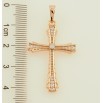 Кулон Xuping Позолота 18K Хрест з цирконієм для ланцюжка до 6мм фото №2