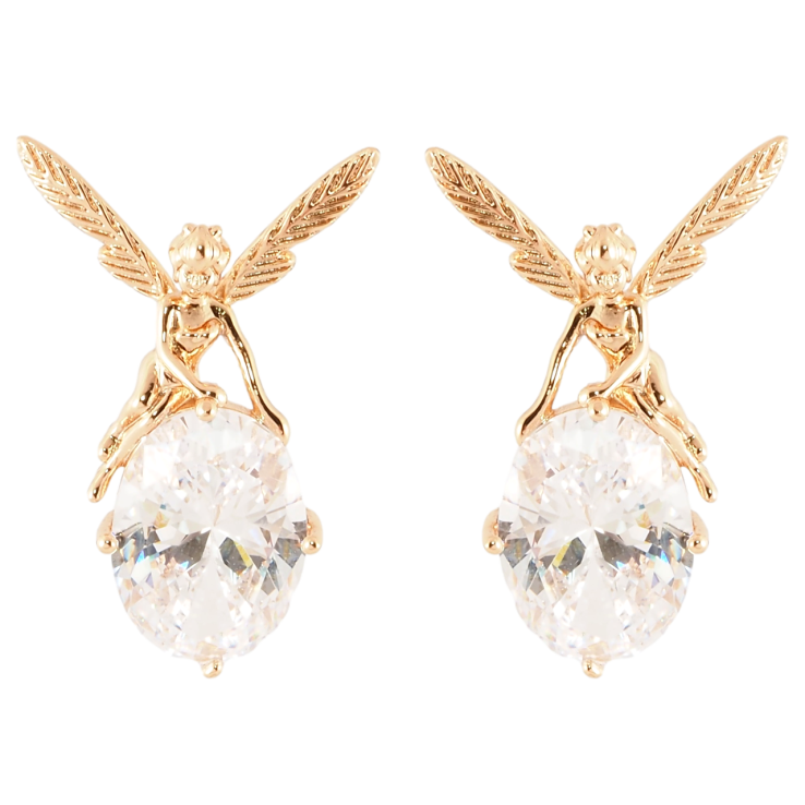 Серьги Xuping Позолота 18K пусеты Фея на кристалле фото №19 Серьги Xuping Позолота 18K пусеты Фея на кристалле фото №19