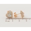 Серьги Xuping Позолота 18K пусеты Сердечки с инкрустацией цирконием фото №2