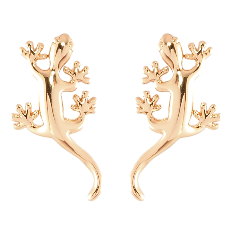 Серьги Xuping Позолота 18K пусеты Саламандра фото №4