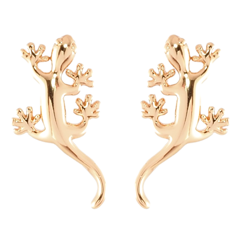 Серьги Xuping Позолота 18K пусеты Саламандра фото №1