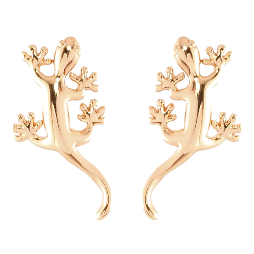 Серьги Xuping Позолота 18K пусеты Саламандра фото №1