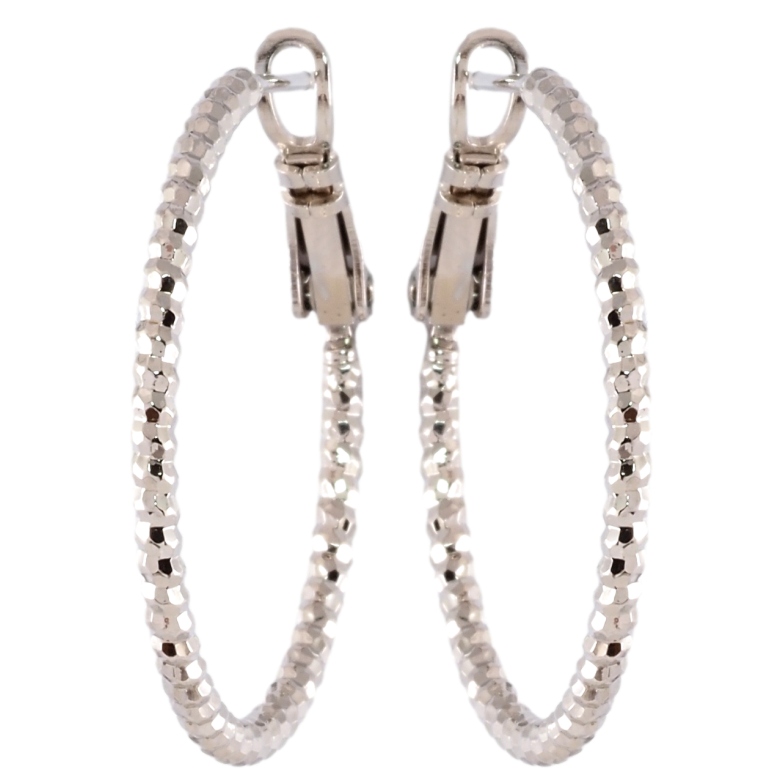 Серьги Xuping Родий кольца (конго) Декоративный узор ø 3см фото №1