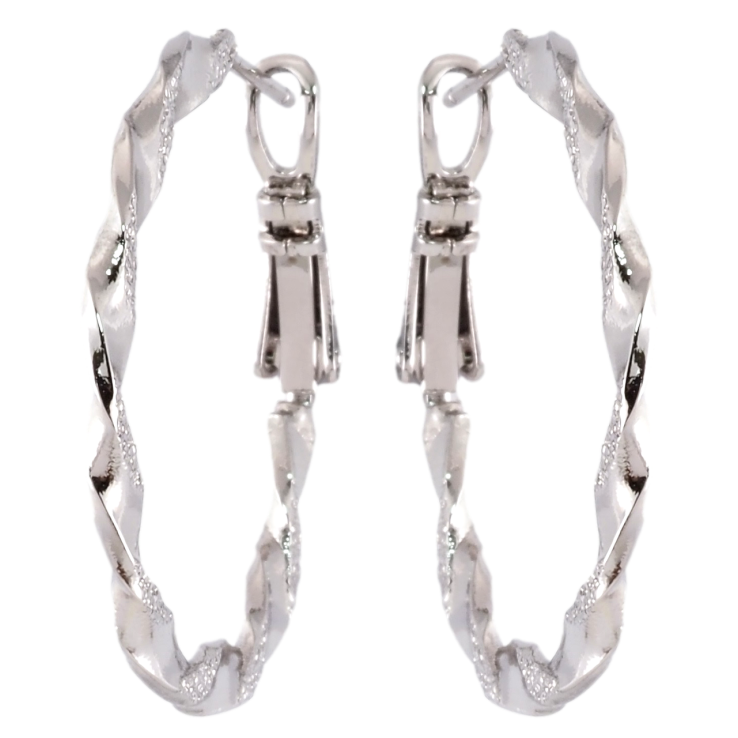 Серьги Xuping Родий кольца (конго) Декоративный узор ø 3см фото №7