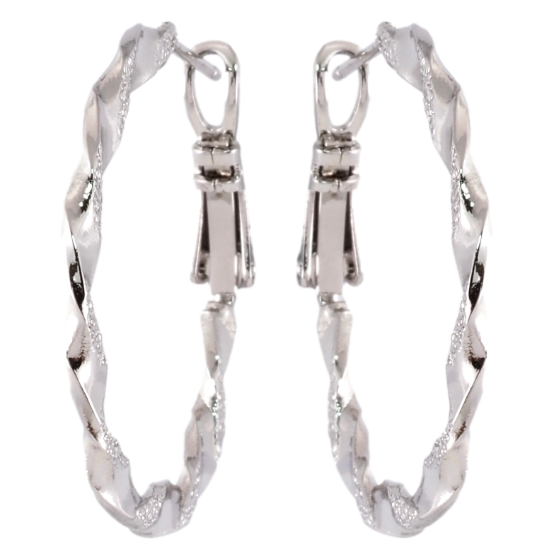 Серьги Xuping Родий кольца (конго) Декоративный узор ø 3см фото №1