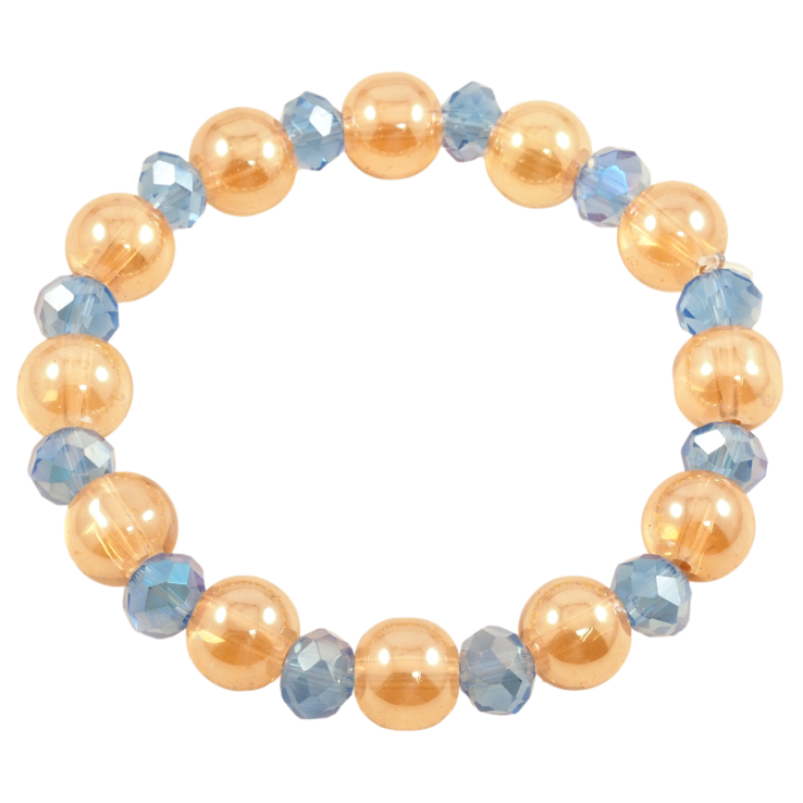 Браслет на гумці скло «Золотисто-сині намистини, ø 8мм і 10мм» вільний розмір фото №10 Браслет на гумці скло «Золотисто-сині намистини, ø 8мм і 10мм» вільний розмір фото №10