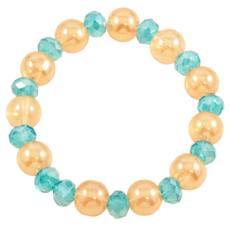 Браслет на гумці скло «Золотисто-блакитні намистини, ø 8мм і 10мм» вільний розмір фото №20 Браслет на гумці скло «Золотисто-блакитні намистини, ø 8мм і 10мм» вільний розмір фото №20