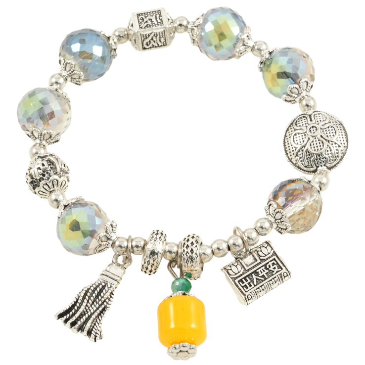 Браслет на гумці скло «Декоративні райдужні намистини з підвісками, ø 12мм» вільний розмір фото №11 Браслет на гумці скло «Декоративні райдужні намистини з підвісками, ø 12мм» вільний розмір фото №11