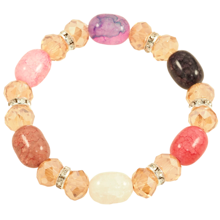 Браслет на гумці скло «Різнокольорові намистини, ø 10мм» вільний розмір фото №11 Браслет на гумці скло «Різнокольорові намистини, ø 10мм» вільний розмір фото №11